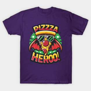 Pizza Kawaii Food Superhero Super Hero Tribute - anime cute cat japanese kawaii food kawaii animals children gift idea kids kid gift idea father T-Shirt